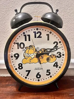 Garfield 17” Big Fat Alarm Clock Sunbeam Vintage 1978 Read Description • $54.99