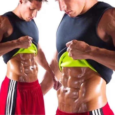 $19.99 • Buy Sauna Suit Tank Top For Men Workout Vest Gym Shirt Shaper Neoprene Help Sweat AU