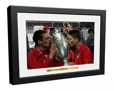 Signed Jamie Carragher Steven Gerrard Liverpool Photograph Autograph Picture • £25