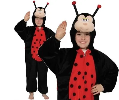 Child LADYBUG LADYBIRD Fancy Dress Bodysuit Insect Kids Costume Book Week 3-4 • £16.45