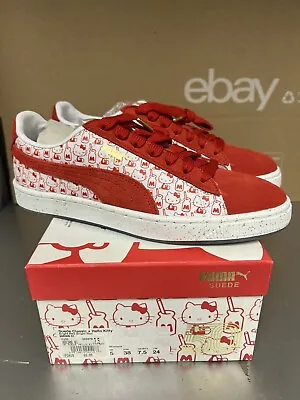 Puma Suede Classic X Hello Kitty Bright Red Size 7.5 W Womens • $100