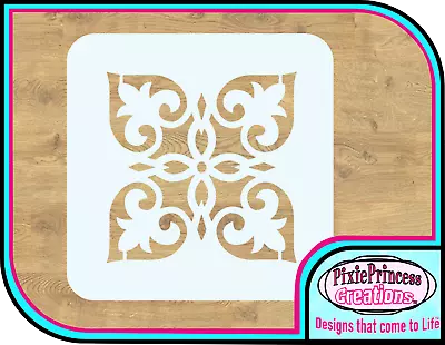 Damask Pattern Repeating B Mylar 190 Stencil Reusable Paint Wall Shabby Chic  • £4.20