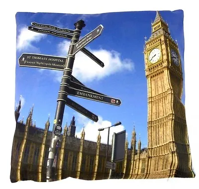 Big Ben Printed Cushion Cover London Novelty • £2.99
