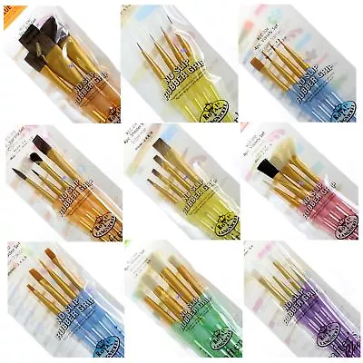 Art Brush Set Best Crafters Soft Grip Artists Paint Brushes Packs Brushes Royal • £3.65