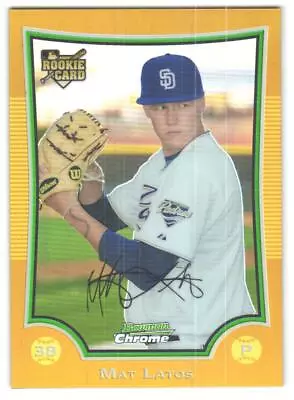 2009 Bowman Draft Picks & Prospects Mat Latos #BDP18 Chrome Gold Refractors #/50 • $11.99