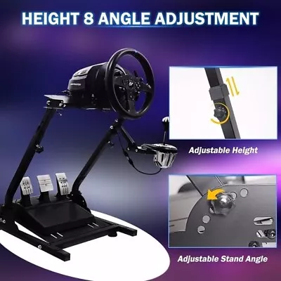 Racing Steering Wheel Stand Adjustable Steering Wheel Stand Simulator Racing S • $109.69