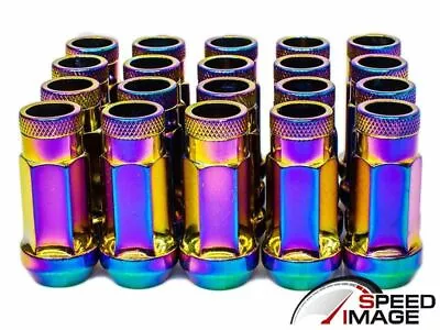 Z Racing Steel Neo Chrome 14x1.5mm Lug Nuts 48mm Open Ended 20 Pcs Set 17mm • $49.99