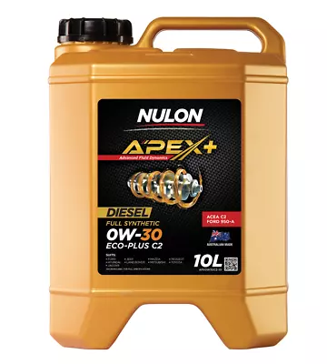 $165 • Buy Nulon Apex+ 10 Litre Full Synthetic 0w-30 Eco-plus C2 Engine Oil