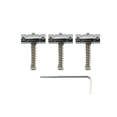 Musiclily Pro 3Pcs Chrome 21mm Barrel Steel Saddle For Fender Squier Tele Guitar • $19.44