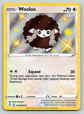 Wooloo Pokemon Baby Shiny #SV103/SV122 Shining Fates G271 • $3.79