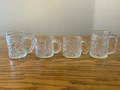 Vintage 1995 Complete Set Of 4 Batman Forever McDonalds Glasses DC Comics • $20