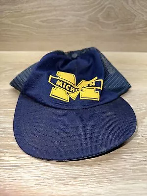 Michigan Wolverines Vintage Snapback Hat Made In USA 🇺🇸 Very Nice • $12