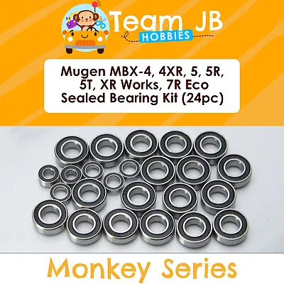 Mugen MBX-4 4XR 5 5R 5T XR Works 7R Eco -24 Pcs Rubber Sealed Bearings Kit • $23.99