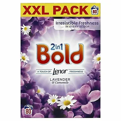 Bold 2 In 1 Washing Powder Mega Pack Lavender & Camomile With Lenor 80 Washes • £25.99