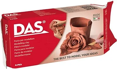 DAS Air-Hardening Modeling Clay Block Terra Cotta Color 1.1lbs (1 Pack) • $13.99