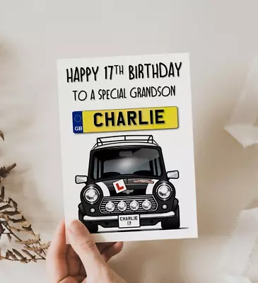 17th Birthday Card 17th Birthday Driving Card Personalised • £2.99