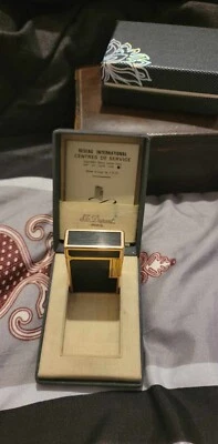 $258.79 • Buy S.T. Dupont Gold Gas Lighter Line 1  Black Lighter  Made In France With Box