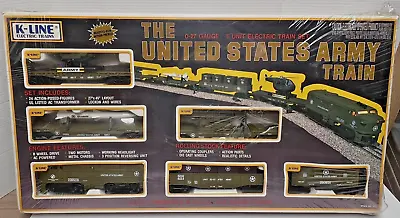 K-line The United States Army Train 0 27 Gauge 6-unit Electric Train Set Sealed • $299.99