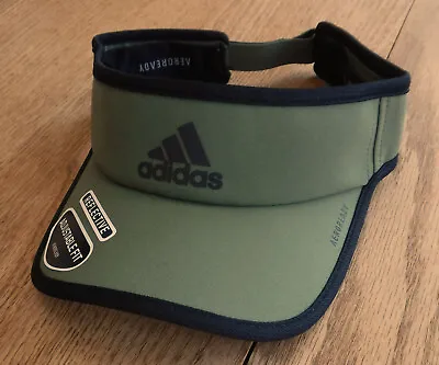 NWT ADIDAS AeroReady Mens SuperLite 2 Run/Tennis Adj Visor-OSFM @$20 OLIVE • $19.49