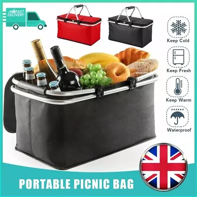 30L Cooling Cooler Cool Bag Box Extra Large Picnic Camping Food Ice Drink Lunch • £7.49