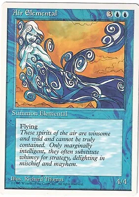 Magic: The Gathering (MTG 4th Edition) 1995 - Air Elemental • $3.70