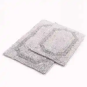  Reversible 100% Cotton Bath Mat Set 2 Piece Soft Thick Absorbent And  • $40.39