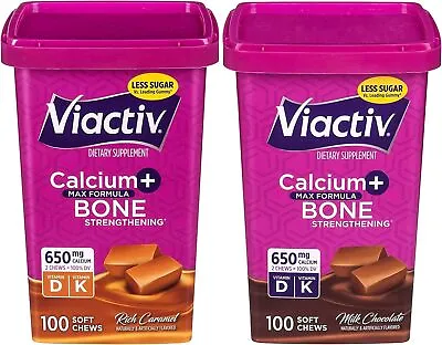 Viactiv Calcium Supplement Soft Chews Milk Chocolate & Caramel 200 Count • $54.99