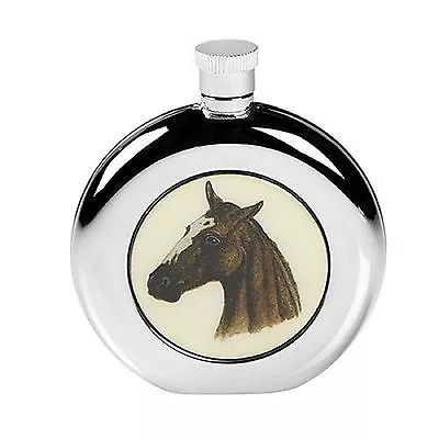 Horse Pony Hip Flask Stainless Steel Hunting Country Sports Gift Boxed Screw Top • £24.95