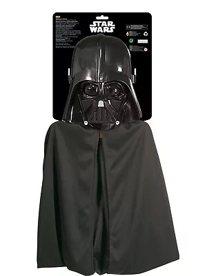 Child Official DARTH VADER Costume Mask + Cape Fancy Dress Star Wars Episode III • £17.95