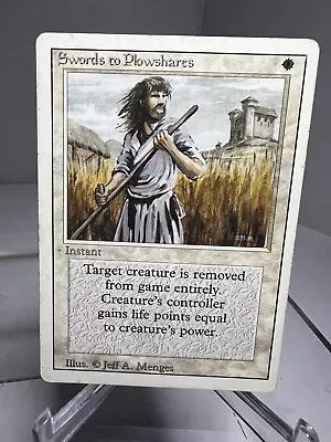 Swords To Plowshares MTG Revised Uncommon White Instant Heavily Played • $2.25