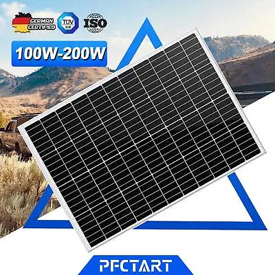 200W Solar Panel 12Volt Solar Power System For Off Grid Home RV(100W/120W/200W) • £128.56