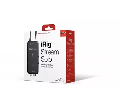 IK Multimedia IRig Stream Solo Ultracompact TRRS Audio Interface For IOS/Android • $59.99