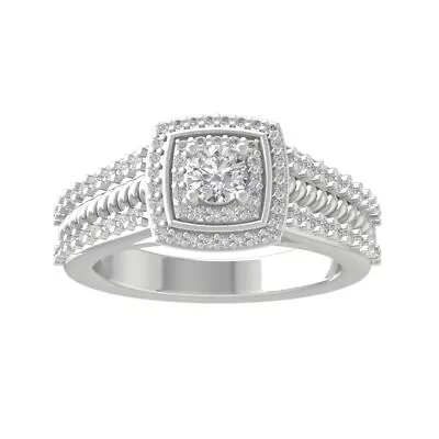 0.88Ct Diamond Engagment Ring Sz 7 For Women Sterling Silver Clarity-I2I3 • $759.99