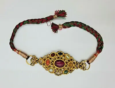 18kt Kundan Polki 9 Rattan Bracelet • $2800