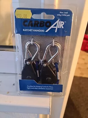 Rope Ratchet Twin Pack - CarboAir 64kg - Adjustable Grow Light Reflector Hangers • £3