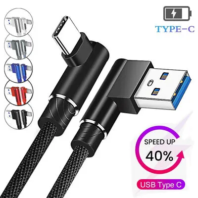 $8.80 • Buy 90 Degree Type C USB C Fast Charging Cable Charger Cord For Samsung S22 S21 A21S