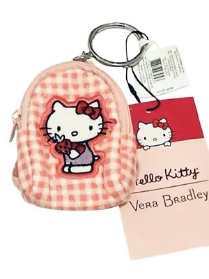 NWT Vera Bradley Hello Kitty Mini Backpack Bag Charm/Ltd Ed. • $30