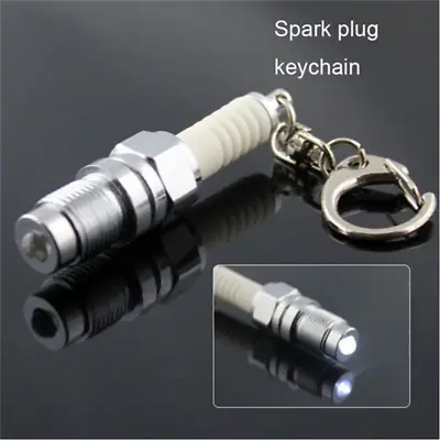$2.42 • Buy Fashion LED Key Chain Spark Plug Key Chain Keychain Car Parts Keyring Accessory