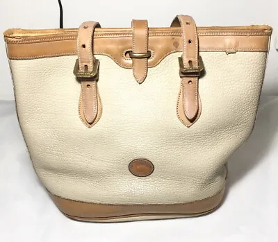 Vintage Dooney & Bourke All Weather Leather Small Bucket Bag Made In USA • $29.25