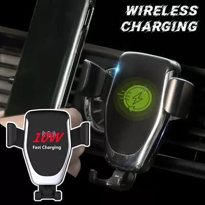 Wireless Charger Mount Auto-clamping Car Qi Fast Charging Air Vent Phone Holder • $11.89