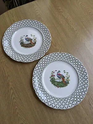 Antique S.Hancock & Sons Corona Ware Chantilly Pair Dinner Plates 10  *details  • £9.75