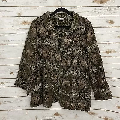 Habitat Tapestry Grandma’s Couch Cottagecore Jacket Coat Size Medium • $29.99