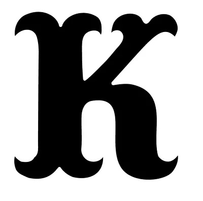 K Monogram Letter Initial Shoppe Font Vinyl Decal Sticker A1205 • $2.99