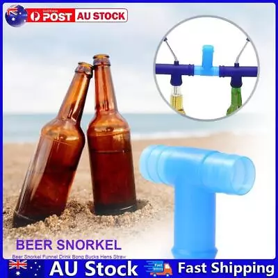 Beer Snorkel Funnel Drink Straw Connector For Party Bar (B Blue) AU • $8.09