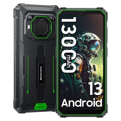Blackview BV6200 Android 13 Rugged Mobile Phone 13000mAh 6.56  8GB+64GB(TF 1TB) • $206.99