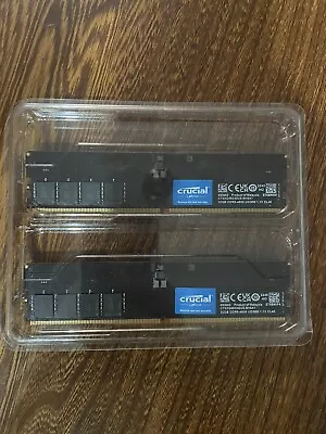 Crucial 64GB 2 X 32GB DDR5 4800MHz PC5-38400 Desktop RAM 288-Pin Memory UDIMM • $129