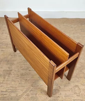 Vintage Retro Teak Magazine Rack Holder Guy Rogers Mid Century Danish Style • £39.99