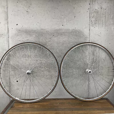 Vintage Campagnolo Record TUBULAR Wheel Set Sew Up 700c 36 Super Champion 126 • $263.19