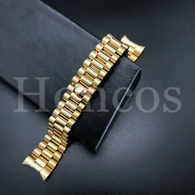 President Yellow Gold Watch Band Bracelet Fits For Rolex Datejust 20mm Stainless • $24.95