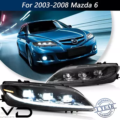 VLAND FULL LED Headlights Projector For 03-08 Mazda 6 W/Sequential & Startup Set • $569.99